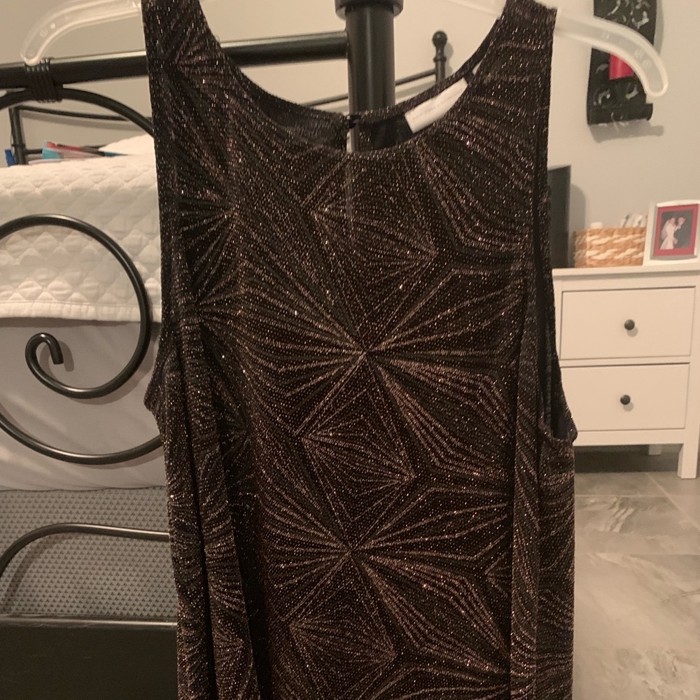 Black and gold blouse